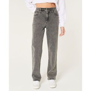 Hollister Ultra High-Rise Washed Black Dad Jeans 27W